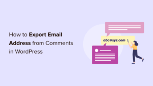 export your email address from WordPress comments